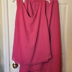 Source Unknown Vibrant Pink Midi Dress